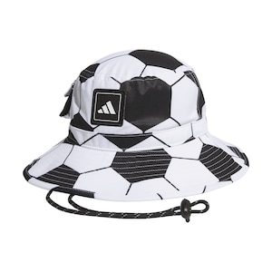 adidas Unisex Soccer Ball Boonie Hat with Adjustable Chin Strap