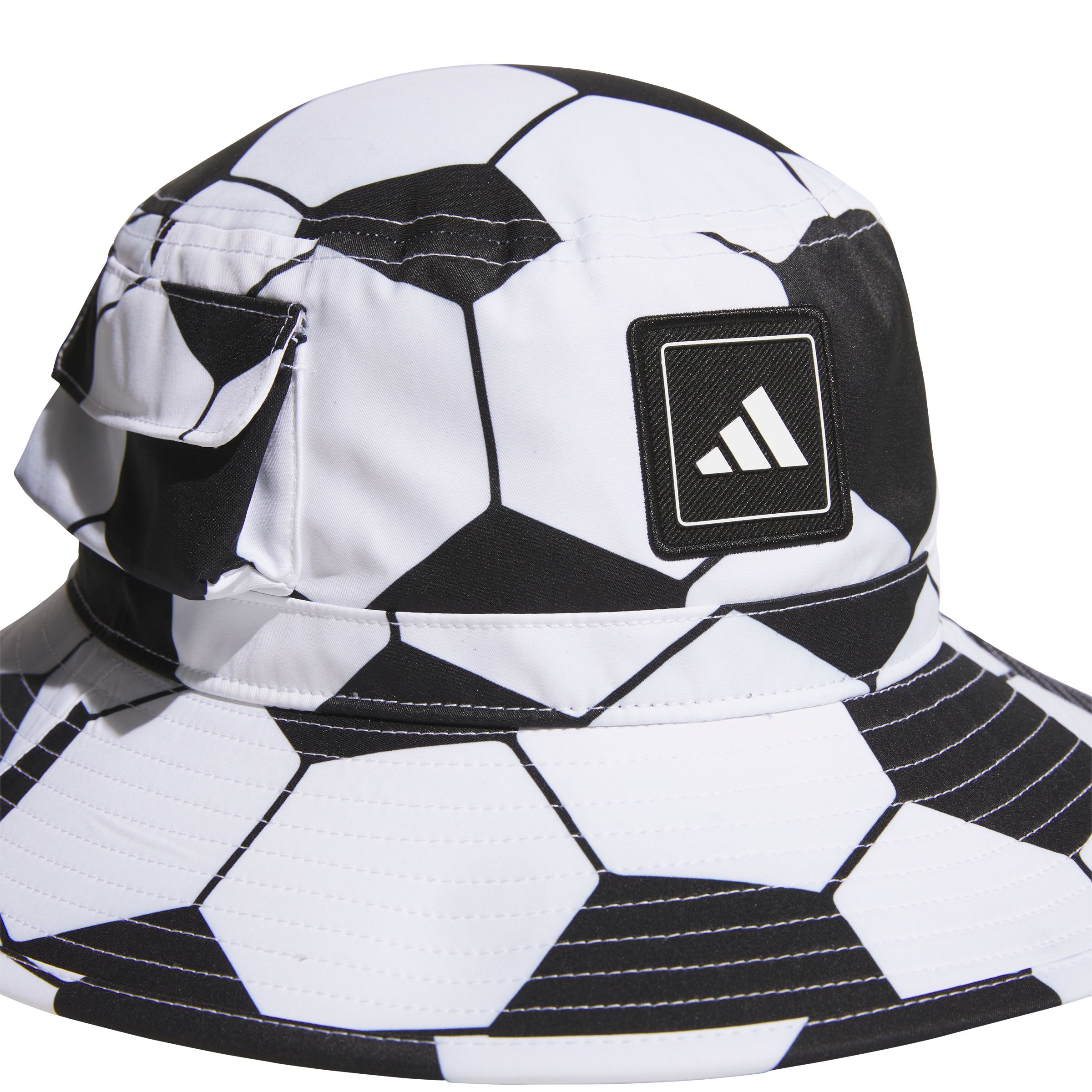 adidas Unisex Soccer Ball Boonie Hat with Adjustable Chin Strap