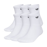 adidas Originals Unisex Trefoil 2.0 Crew Socks - 6 Pack Front_Angled_Left
