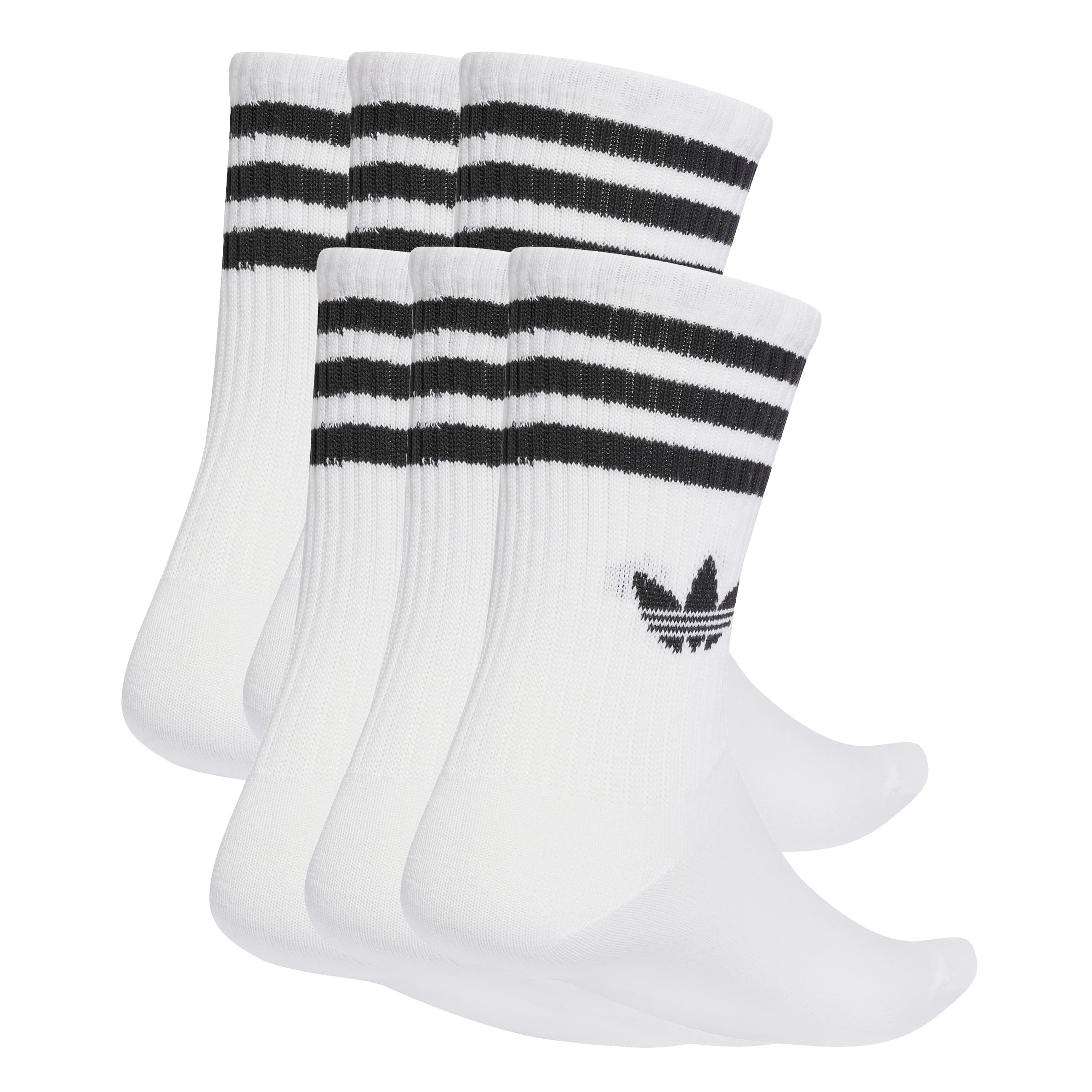 adidas Originals Unisex 3-stripes Crew Socks - 6 Pack