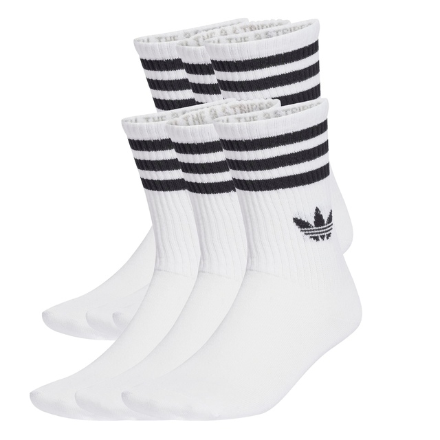 adidas Originals Unisex 3-stripes Crew Socks - 6 Pack