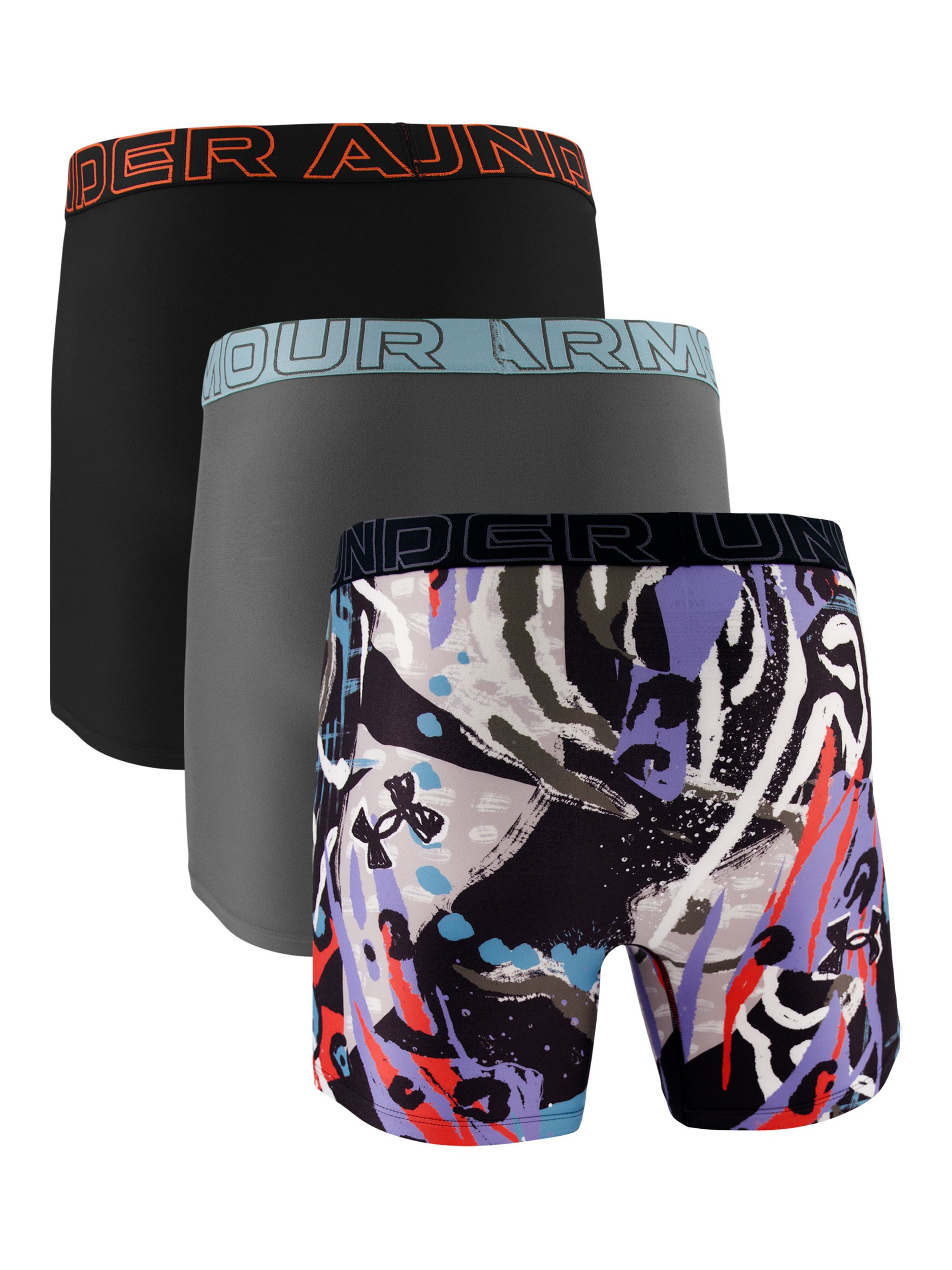 Under Armour Men's Perf Tech Mesh 6 Inch Boxer Brief - 3 Pack