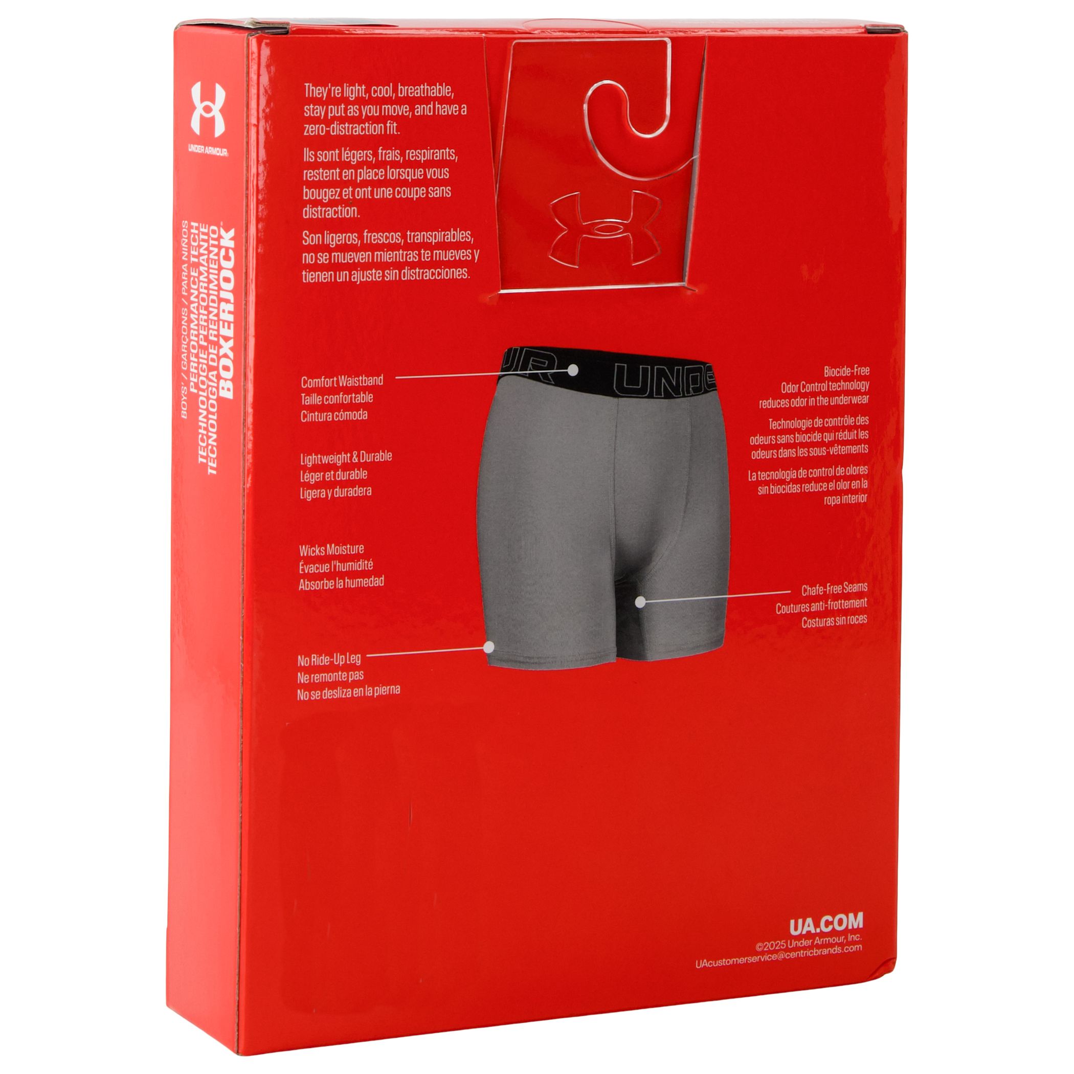 Under Armour Youth Performance Tech™  4" Moisture-Wicking Boxer Brief - 3pk