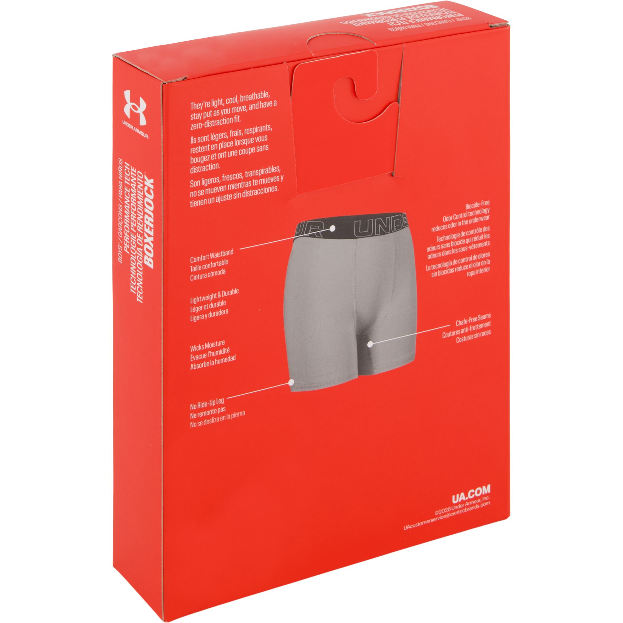 Under Armour Youth Performance Tech™  4" Moisture-Wicking Boxer Brief - 3pk