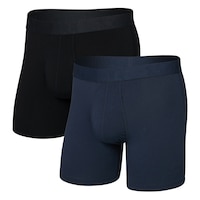 SAXX Men's DropTemp® Cotton Boxer Brief 2-pk Front_Angled_Left