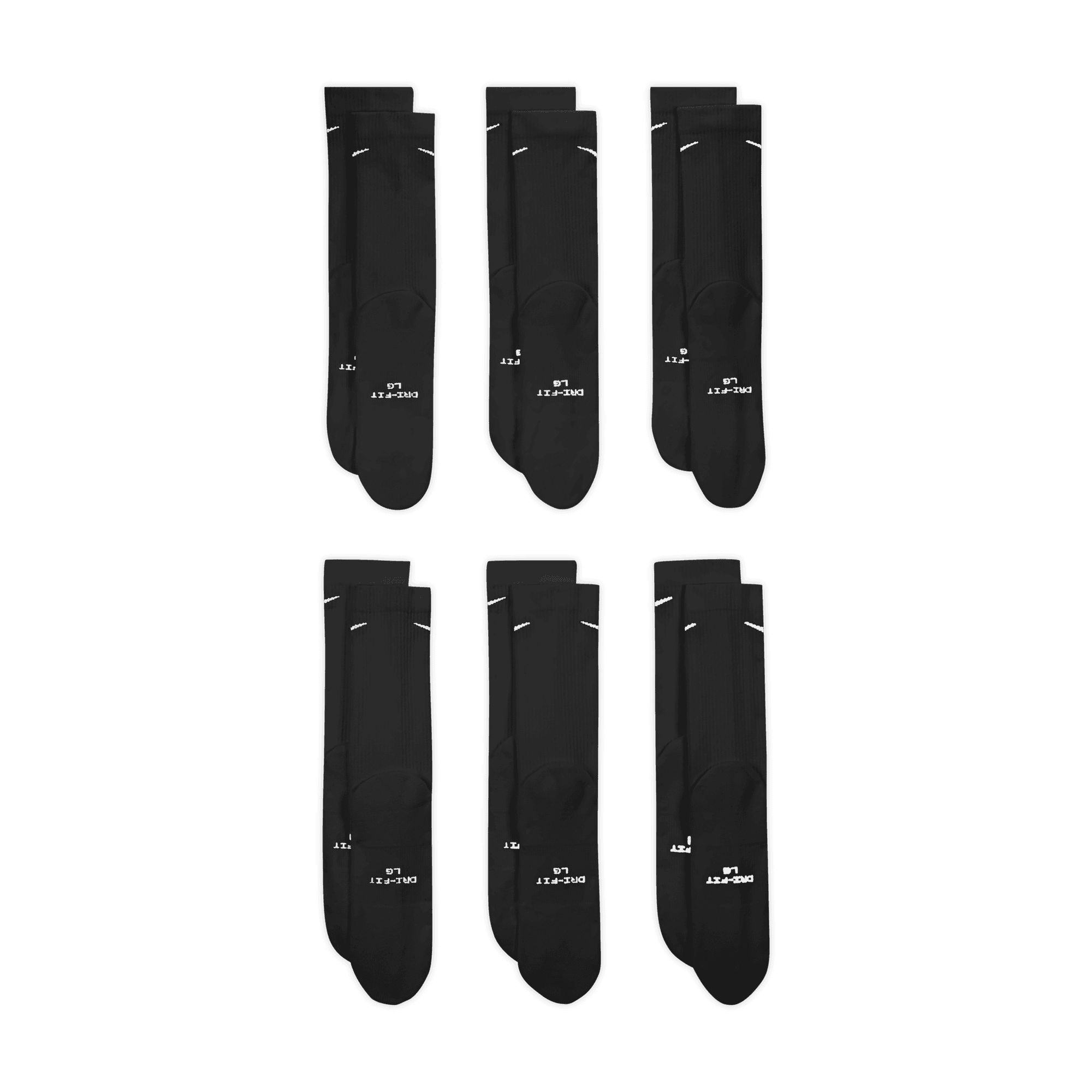 Nike Men's Everyday Elevated Crew Socks 6-pk