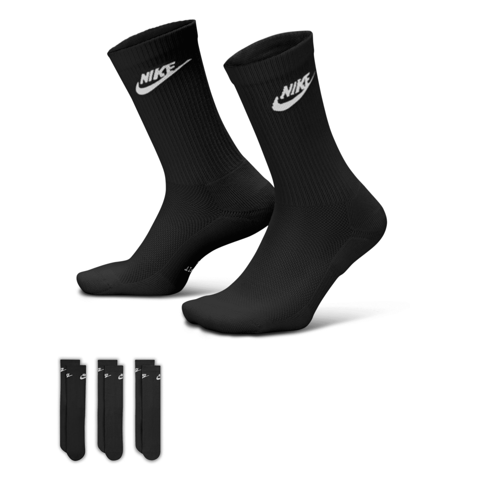 Nike Women's Everyday Elevated Futura Crew Socks 3-pk