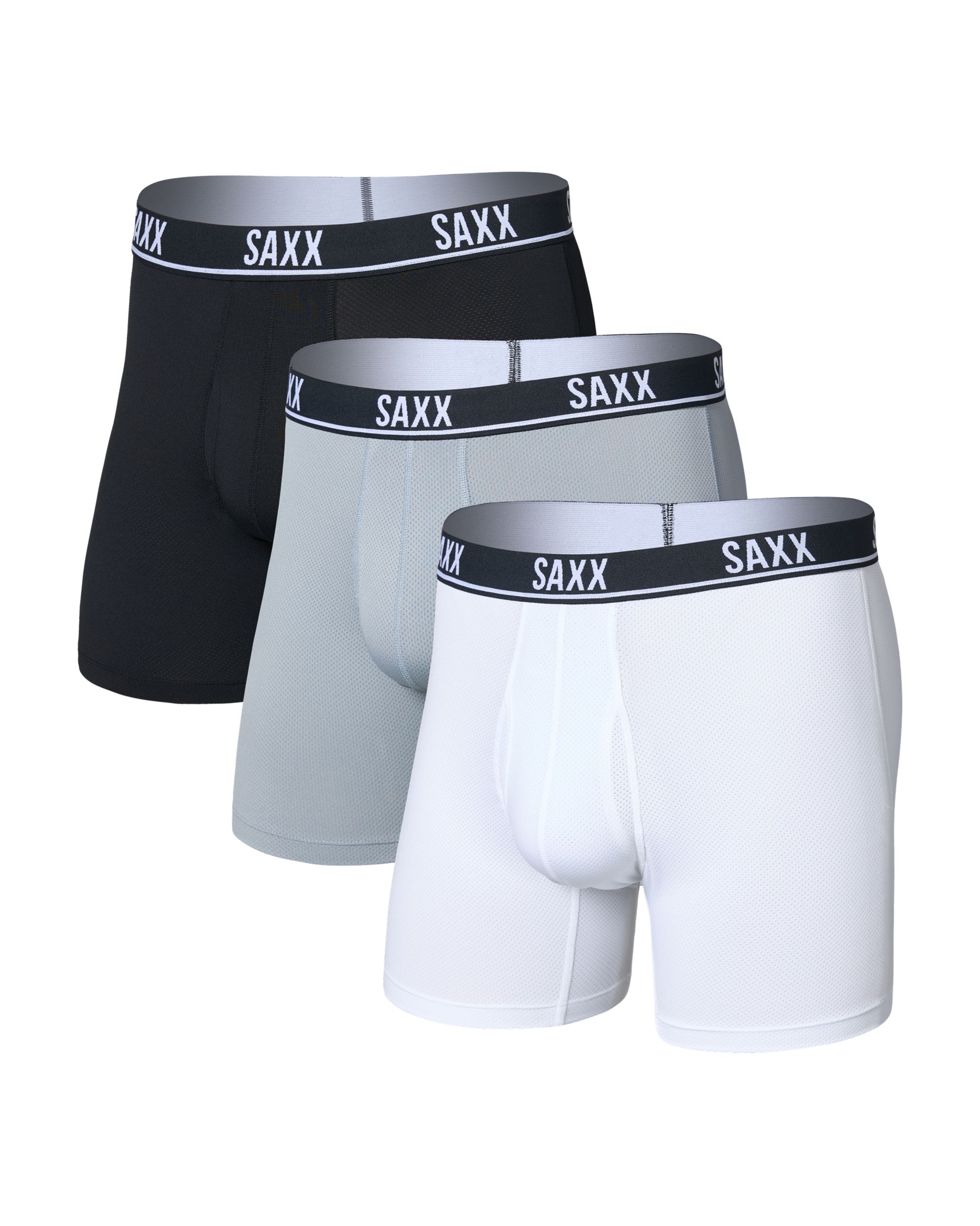 SAXX Men's Essential Performance Mesh Boxer Brief 3-pk