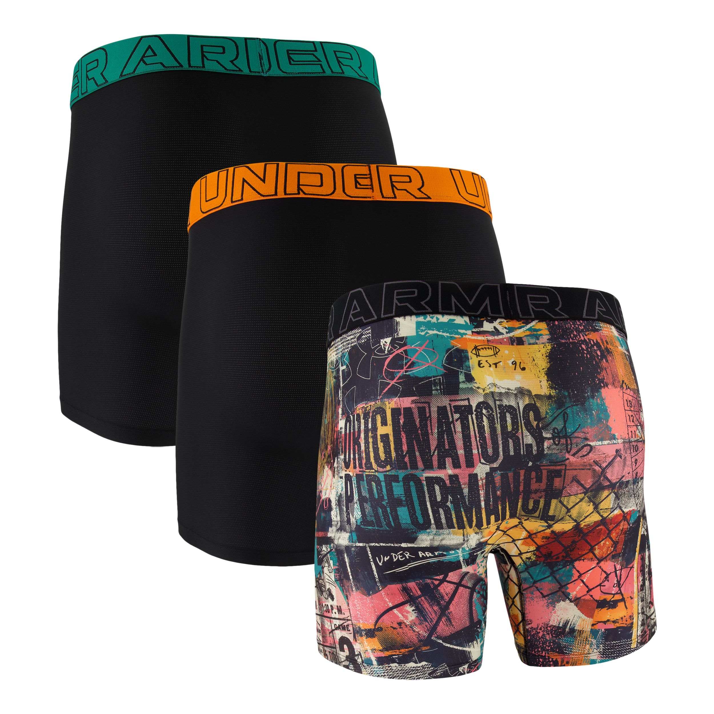 Under Armour Men's Performance Tech™ 6 Inch Boxer Brief - 3pk