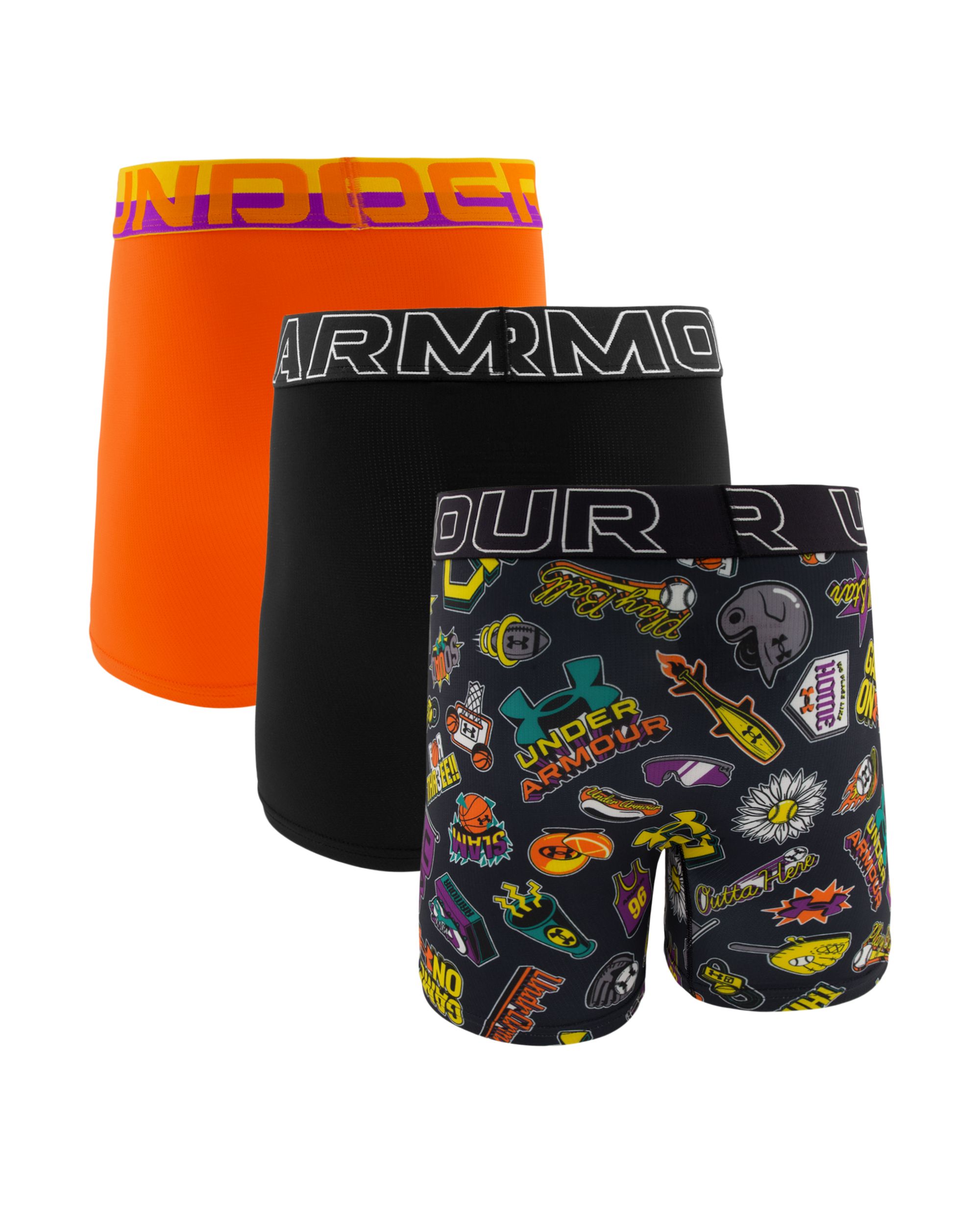 Under Armour Youth Performance Tech™ 4 Inch Boxer Brief - 3pk