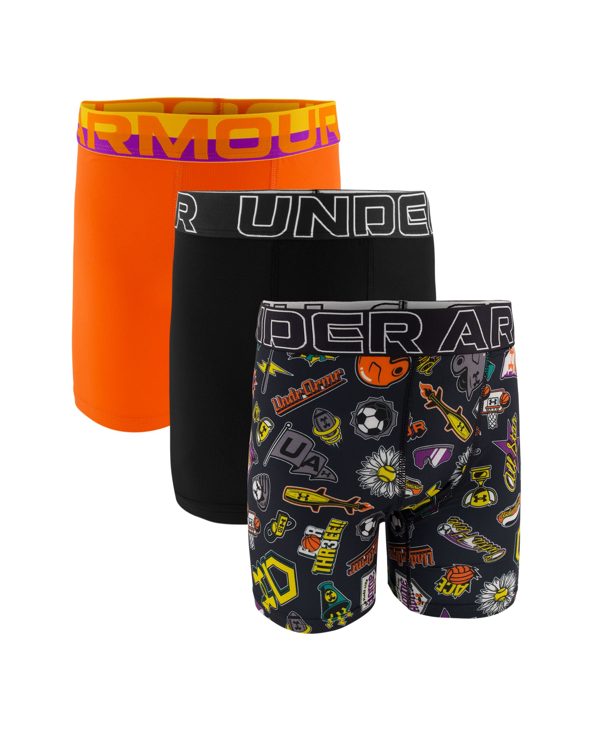 Under Armour Youth Performance Tech™ 4 Inch Boxer Brief - 3pk