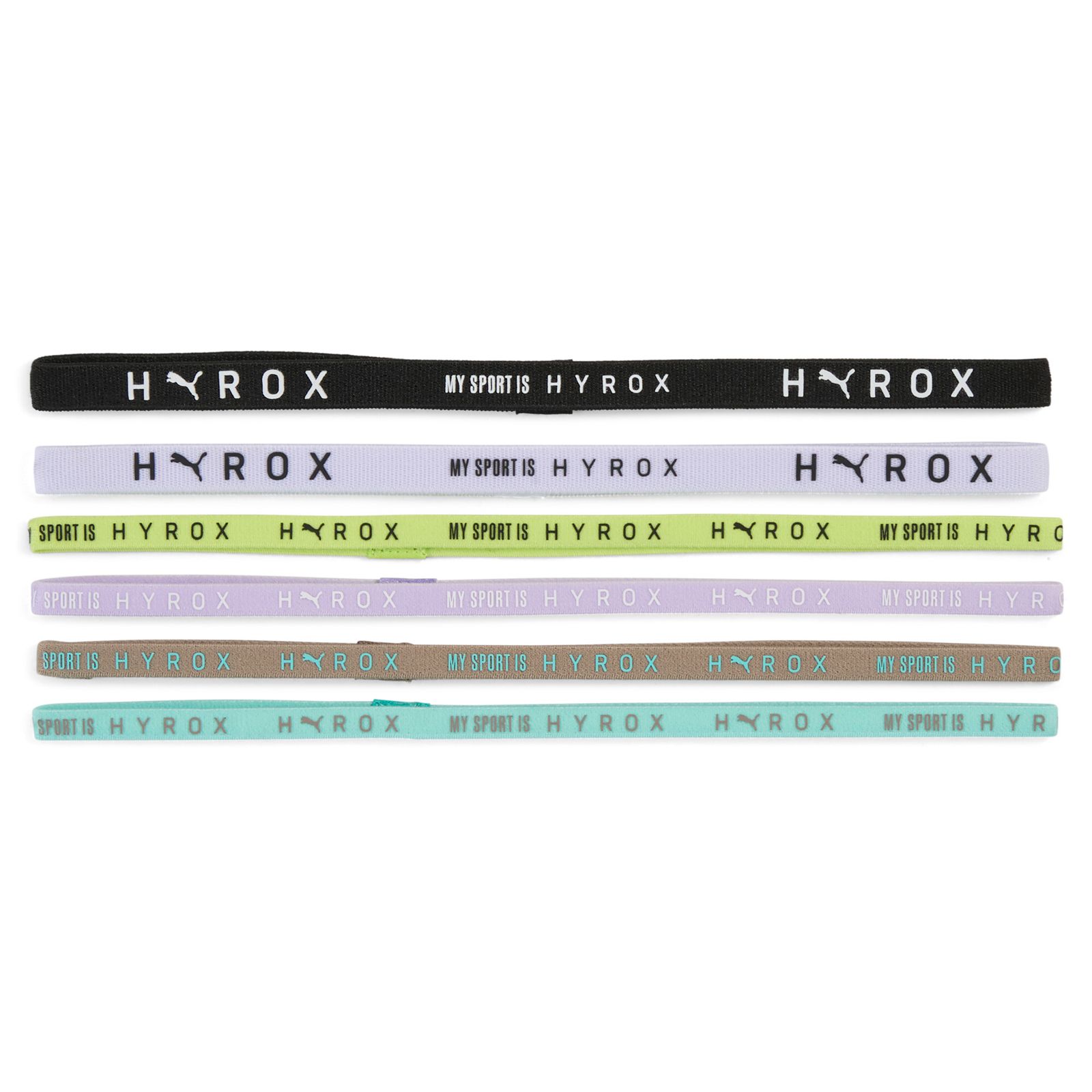 PUMA Men's HYROX Headband - 6pk Front_Flat