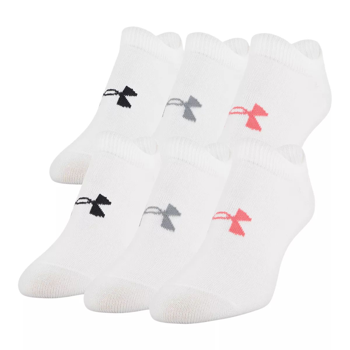 Under Armour Women's Essential 2.0 No Show Socks 6-pk