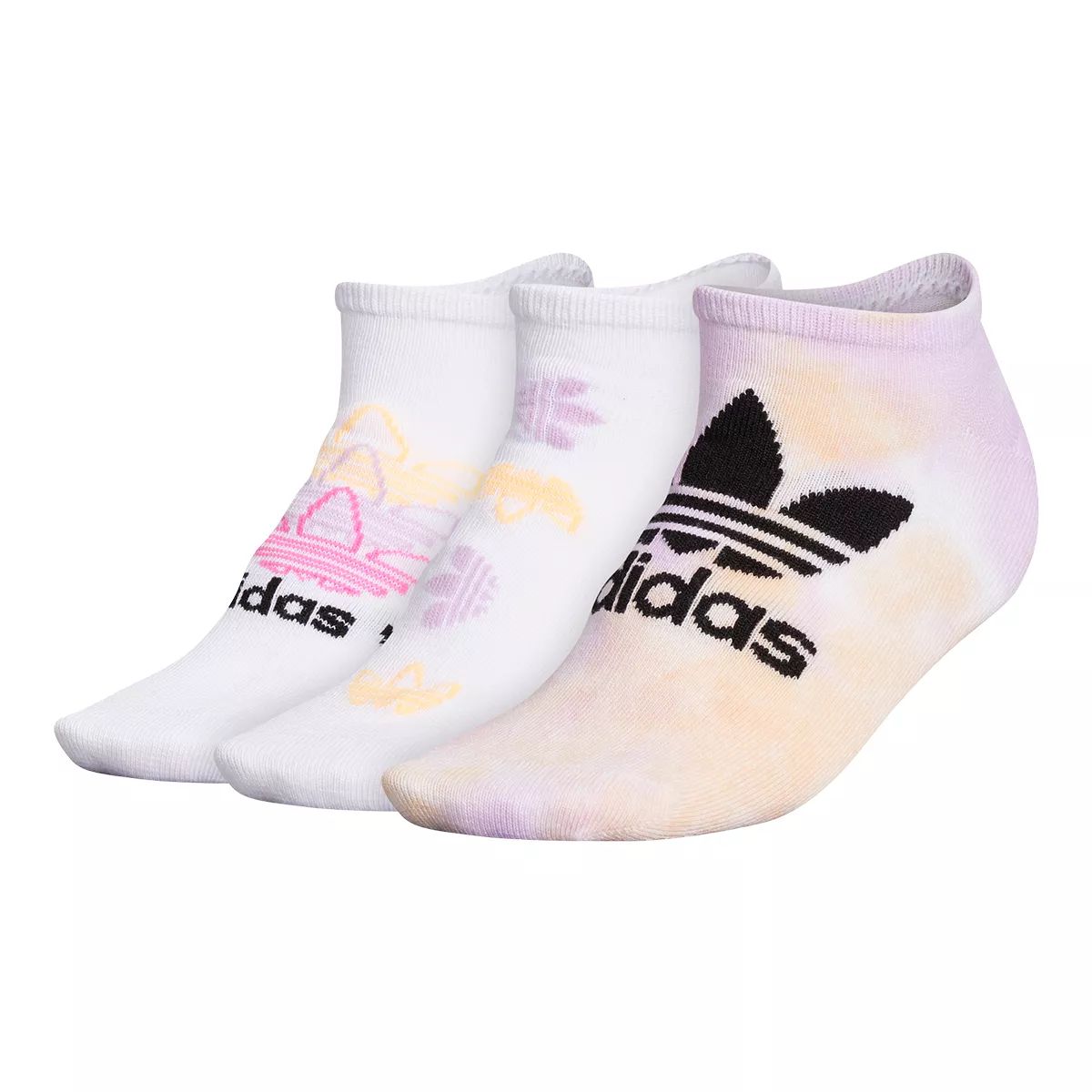 adidas Originals Women's Colour Wash No Show Socks - 3 Pack
