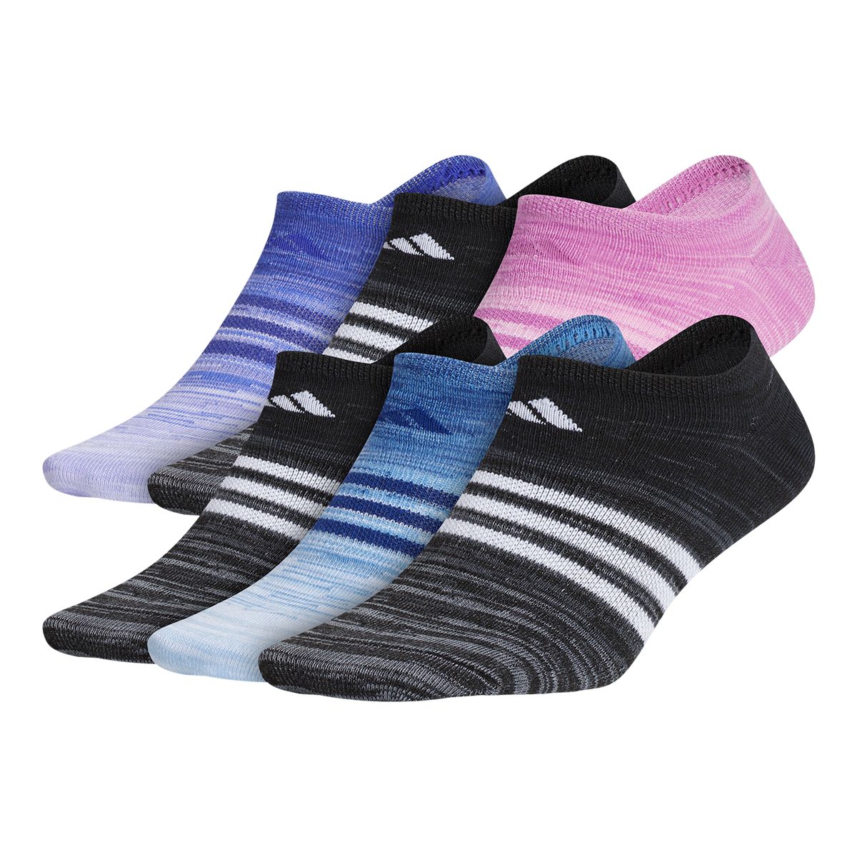 adidas Women's Superlite Space Dye No-Show Socks, Moisture-Wicking