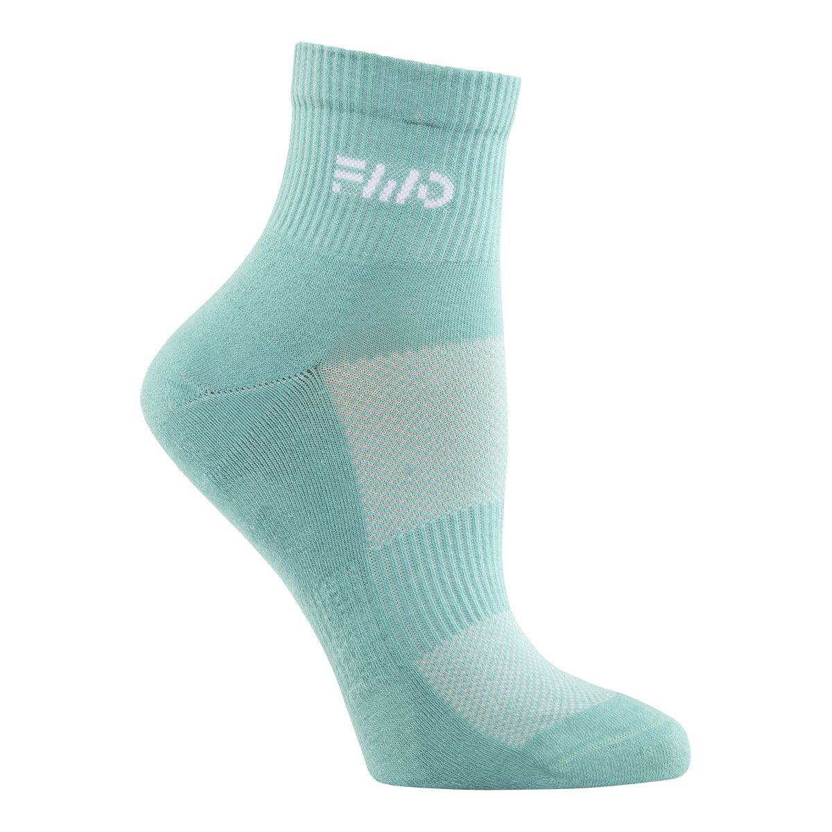 FWD Women's Mesh Quarter Socks, Arch Support, Breathable, 6-Pack