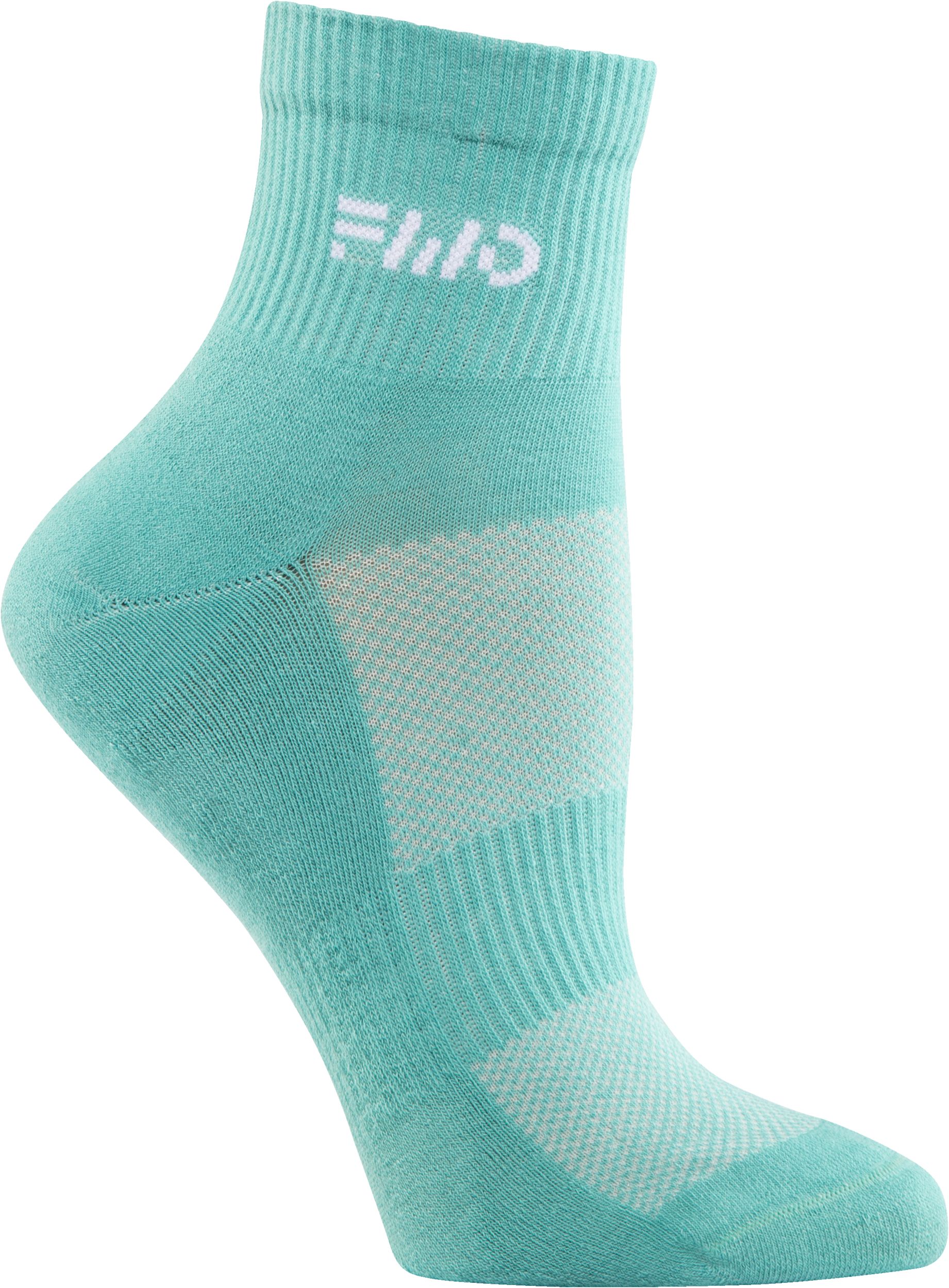 FWD Women's Mesh Quarter Socks, Arch Support, Breathable, 6-Pack