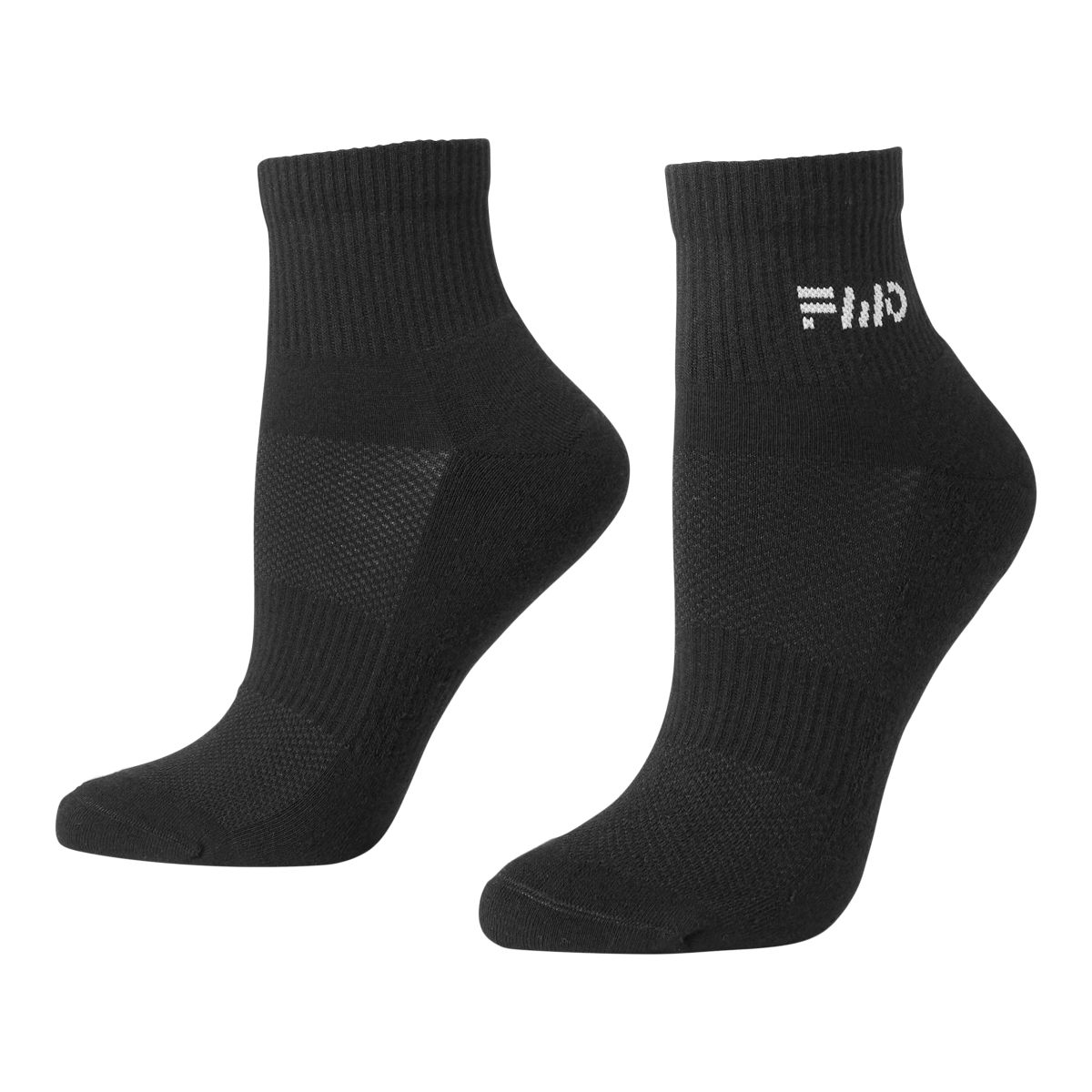 FWD Women's Mesh Quarter Socks, Arch Support, Breathable, 6-Pack
