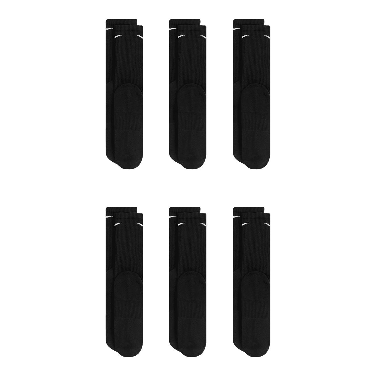 Nike Unisex Everyday Plus Athletic Crew Socks 6pk