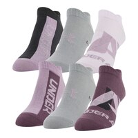 Under Armour Women's Essential No-Show Socks, Moisture-Wicking, 6-Pack Front_Angled_Left