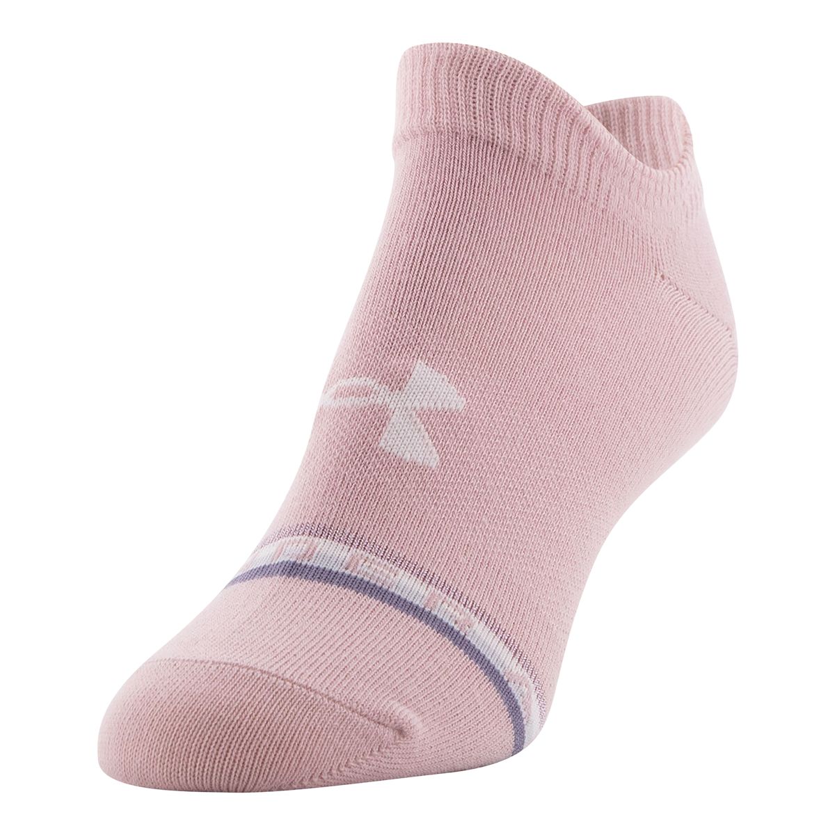 Under Armour Women's Essential No-Show Socks, Moisture-Wicking, 6-Pack