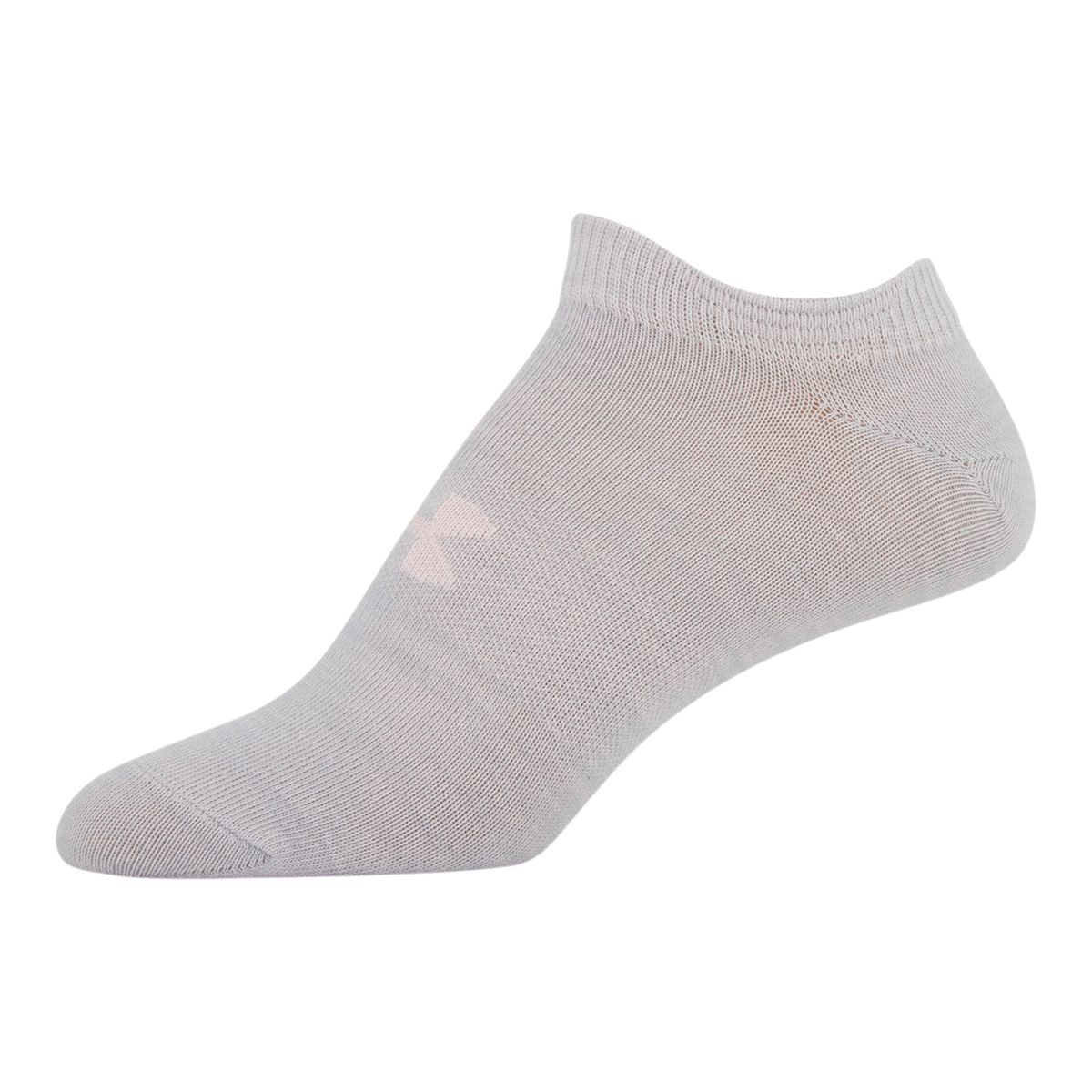 Under Armour Women's Essential No-Show Socks, Moisture-Wicking, 6-Pack