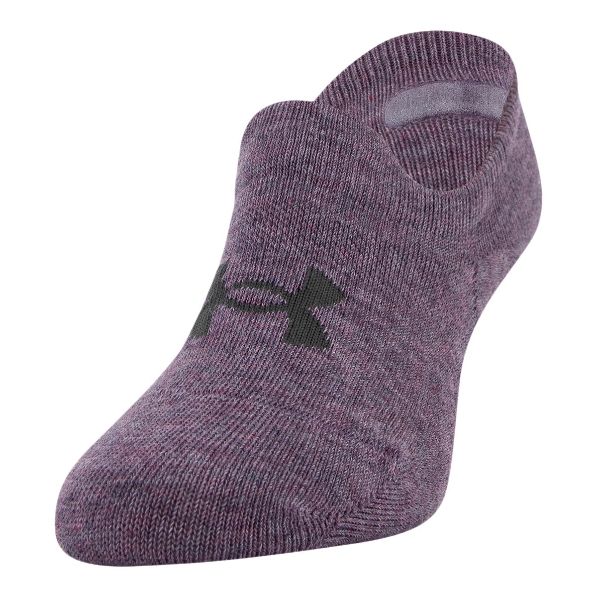 Under Armour Women's Train Ultra Low Socks, Moisture-Wicking, 3-Pack Front_Angled_Left