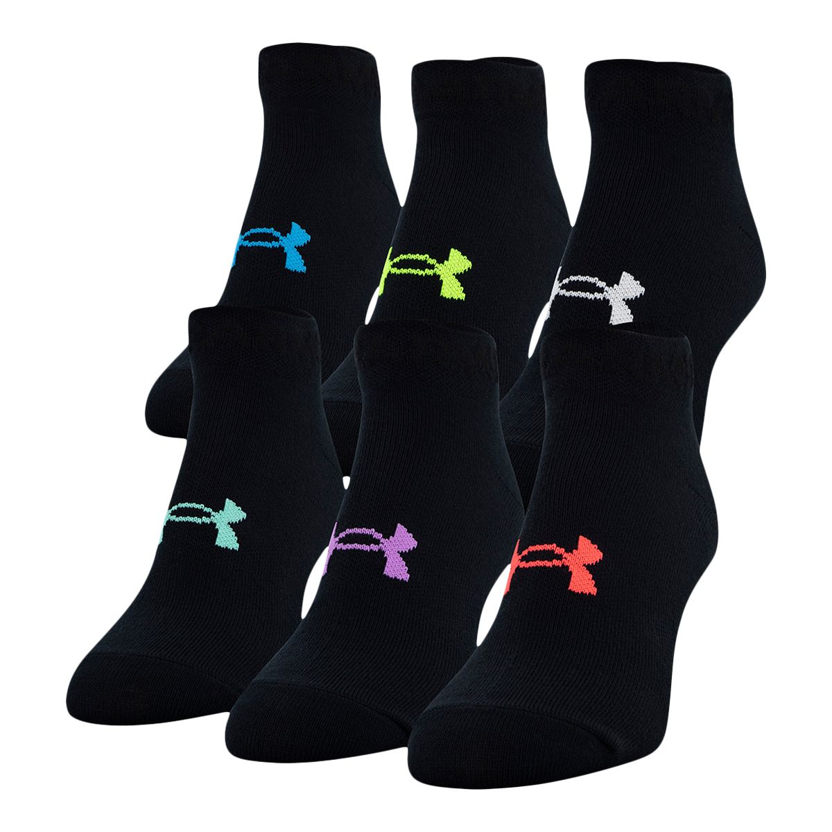 Under Armour Women's Essential Low Socks, Non-Slip, 6-Pack