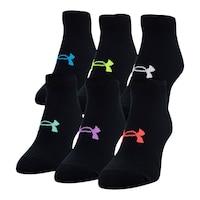 Under Armour Women's Essential Low Socks, Non-Slip, 6-Pack Front_Angled_Left