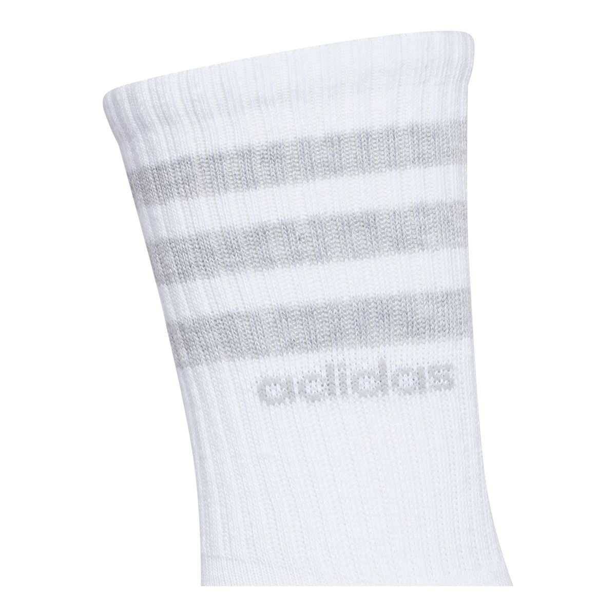 adidas Women's 3-Stripe  Crew Socks, Moisture-Wicking, 3-Pack CloseUp