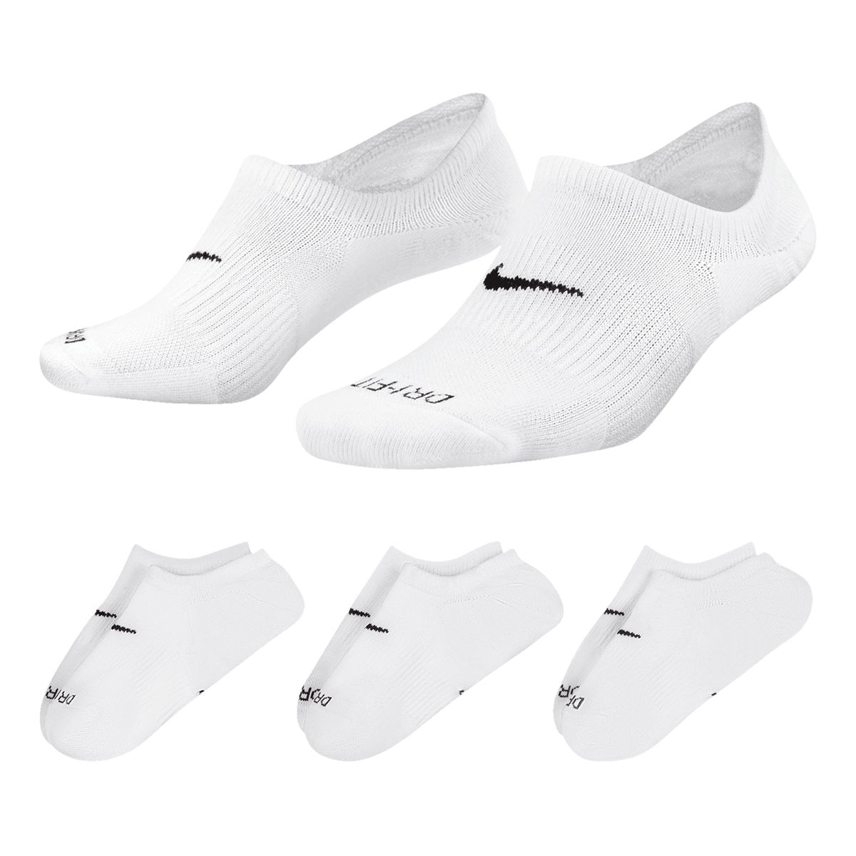 Nike Women's Everyday+ Cushioned Footie Socks - 3pk