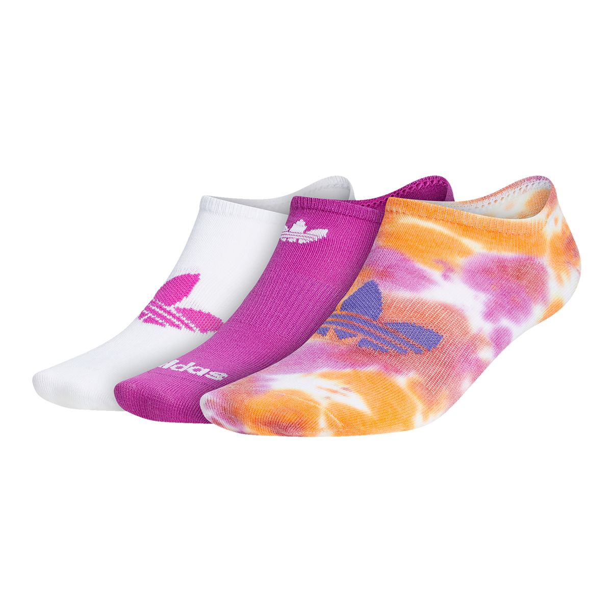 adidas Originals Women's Colour Wash No Show Socks - 3 Pack