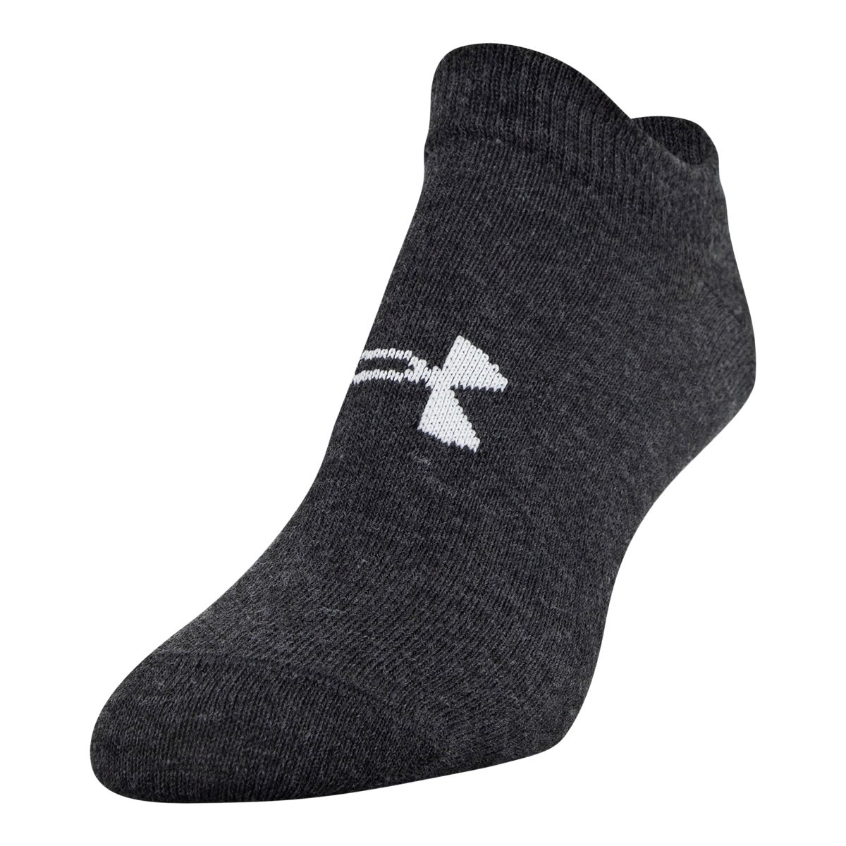 Under Armour Women's Essential No-Show Socks, Moisture-Wicking, 6-Pack