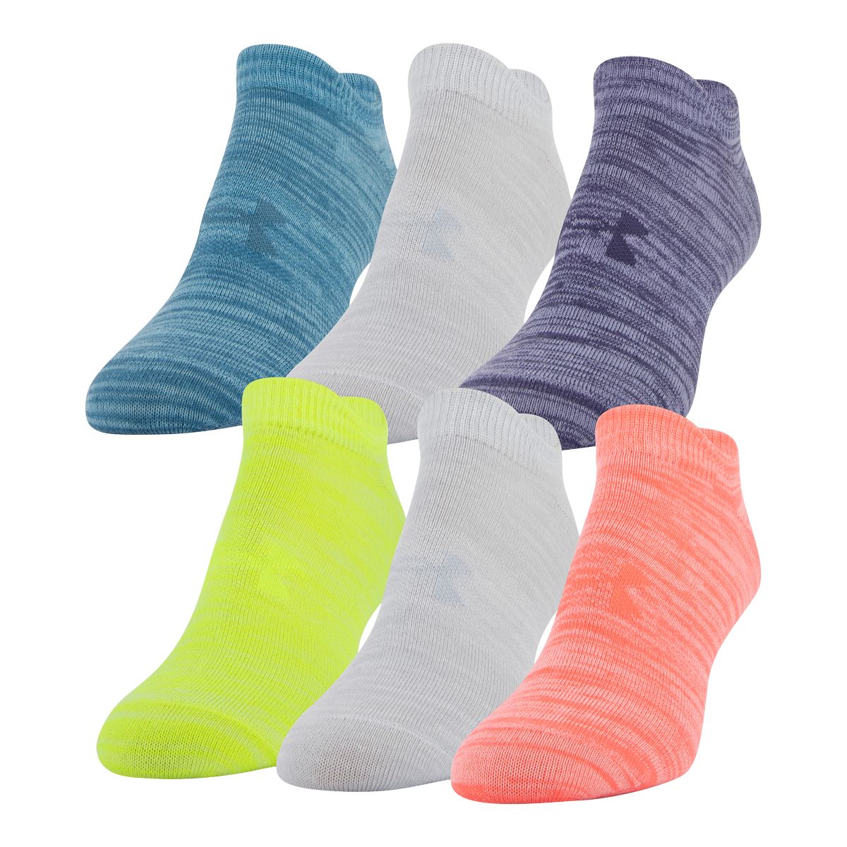 Under Armour Women's Essential NoShow Socks, MoistureWicking, 6Pack