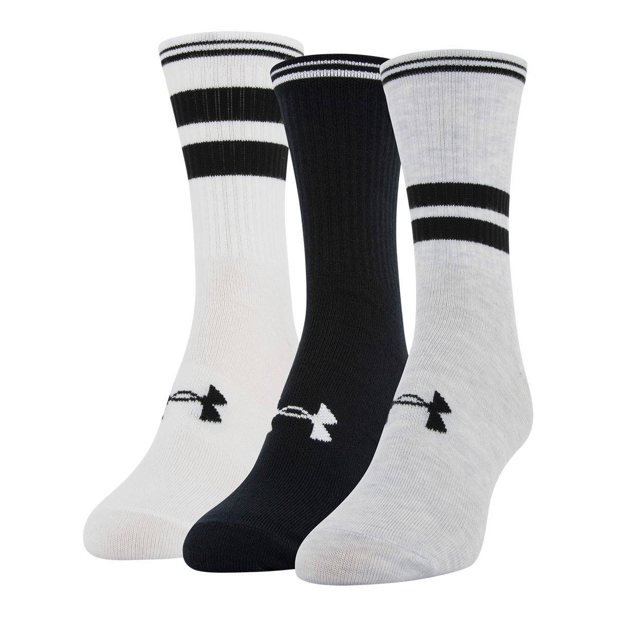 Under Armour Women's Essential Quarter Crew Socks, Breathable, 3-Pack
