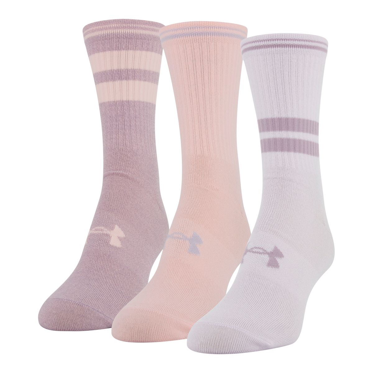 Under Armour Women's Essential Quarter Crew Socks, Breathable, 3-Pack