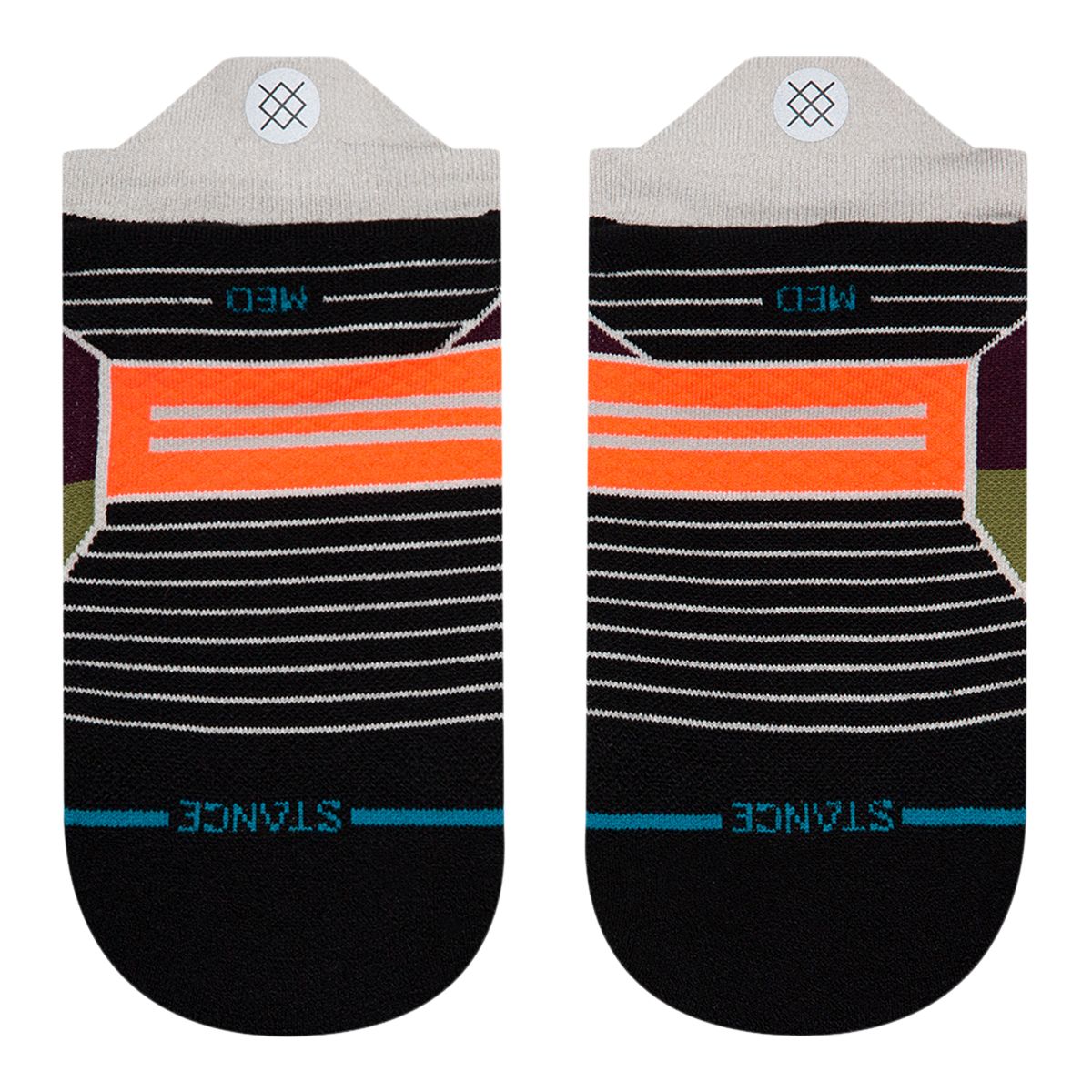 Stance Women's Run Make A Break Tab No-Show Tab Socks, Moisture-Wicking Bottom_Flat