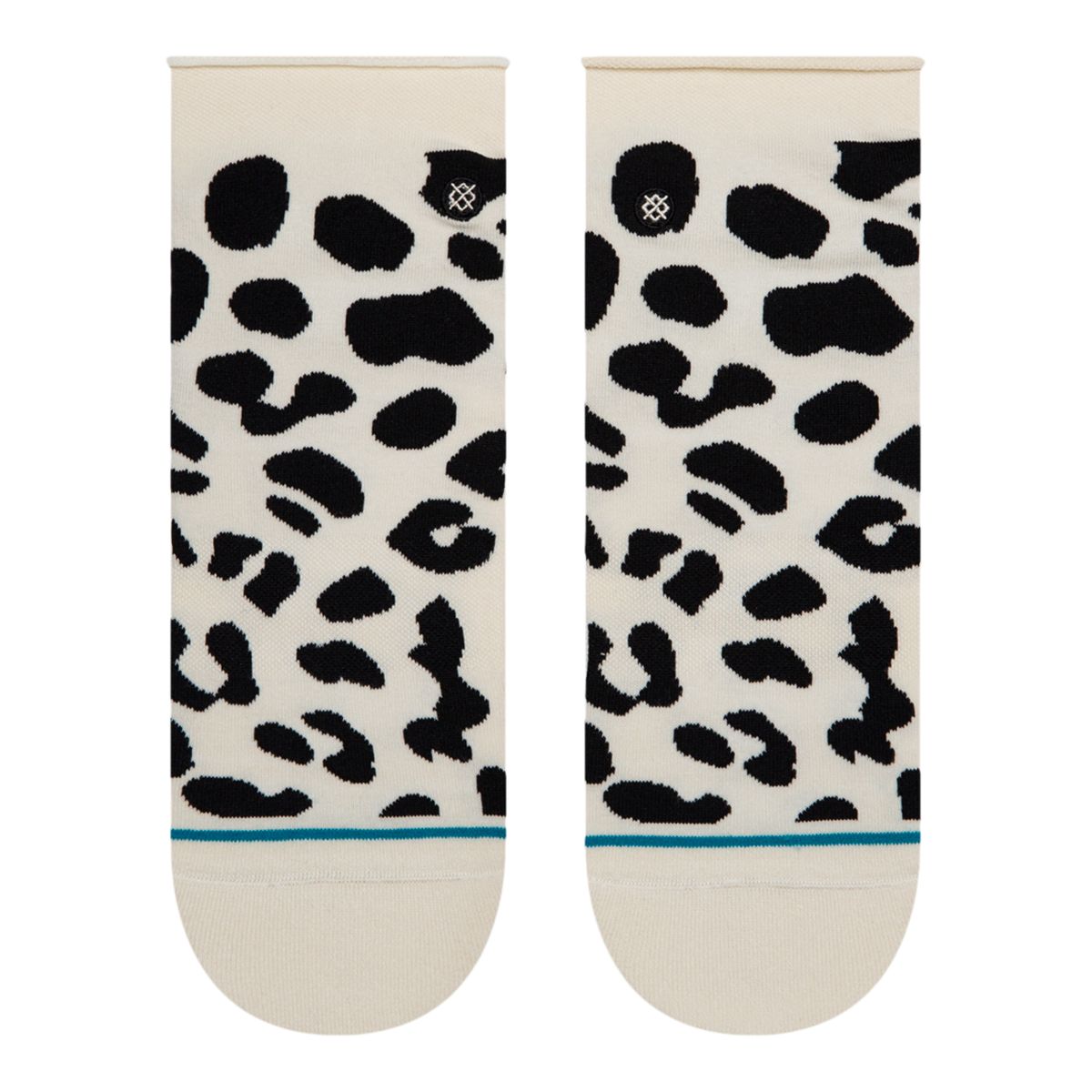 Stance Women's Lithe Quarter All Over Print Crew Socks Overhead_Flat