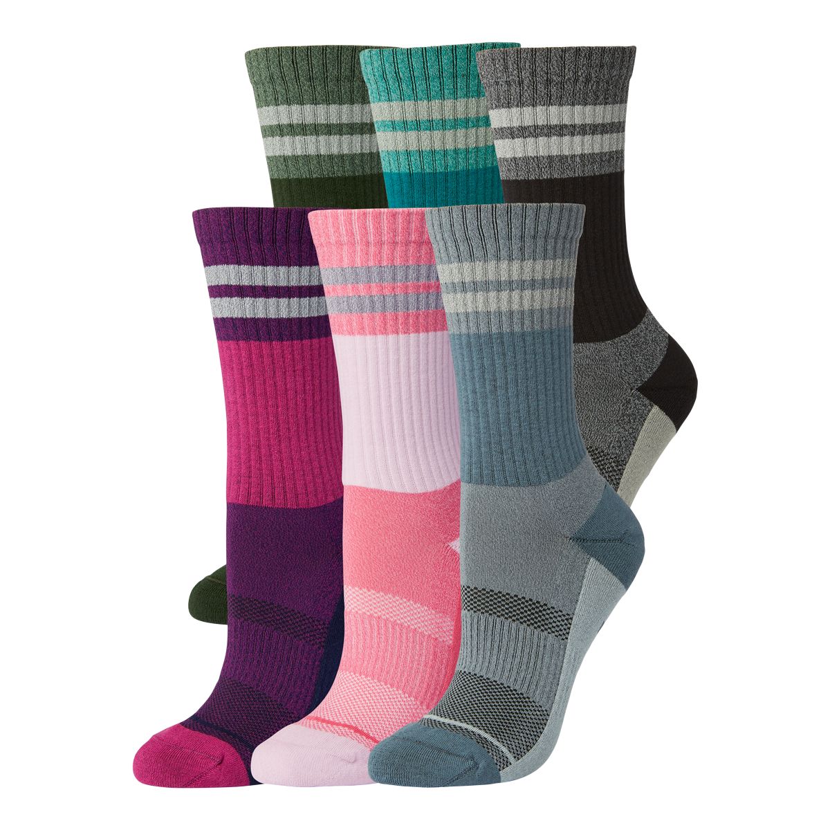 FWD Women's Performance Crew Socks - 6 pk
