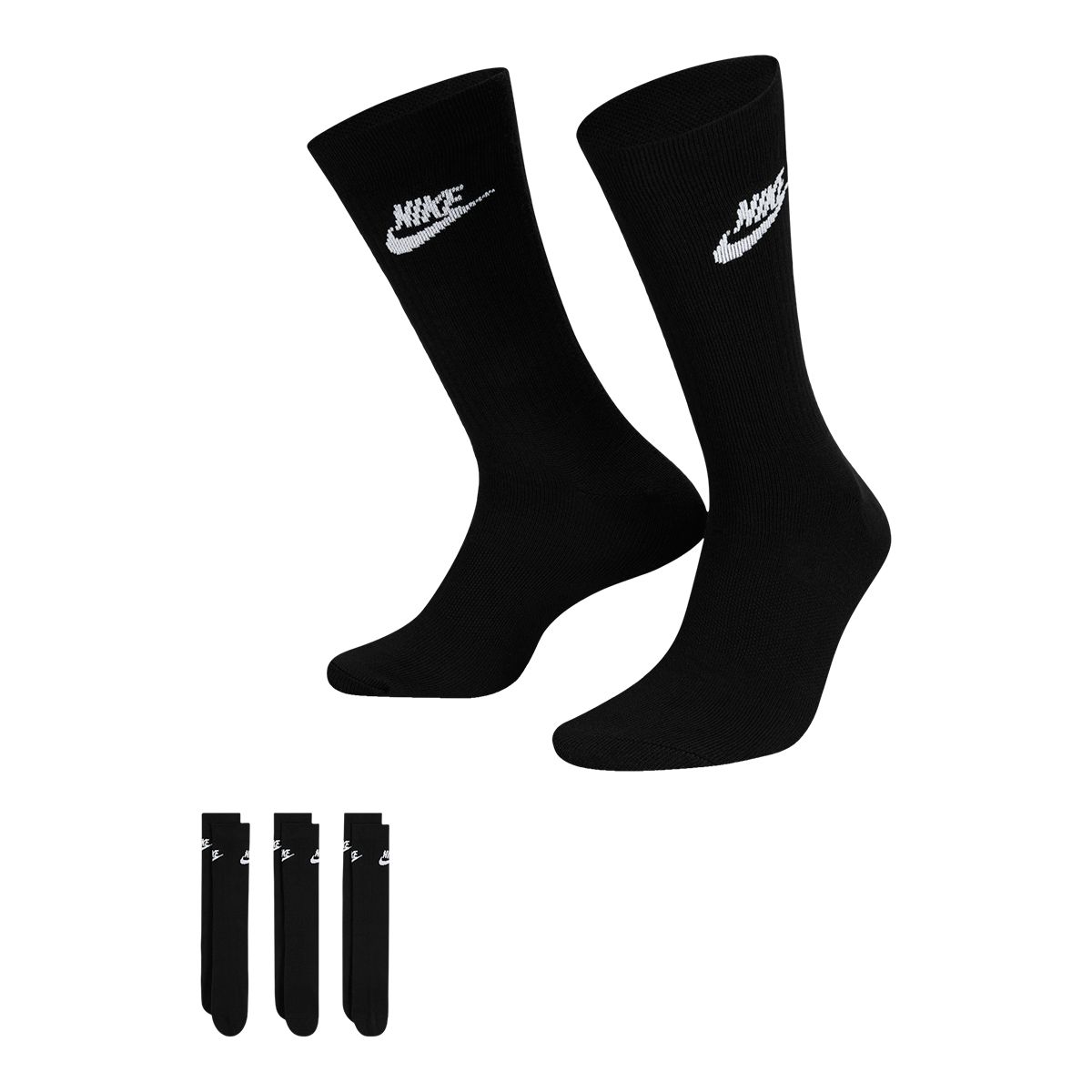 Black nike socks with grey swoosh best sale