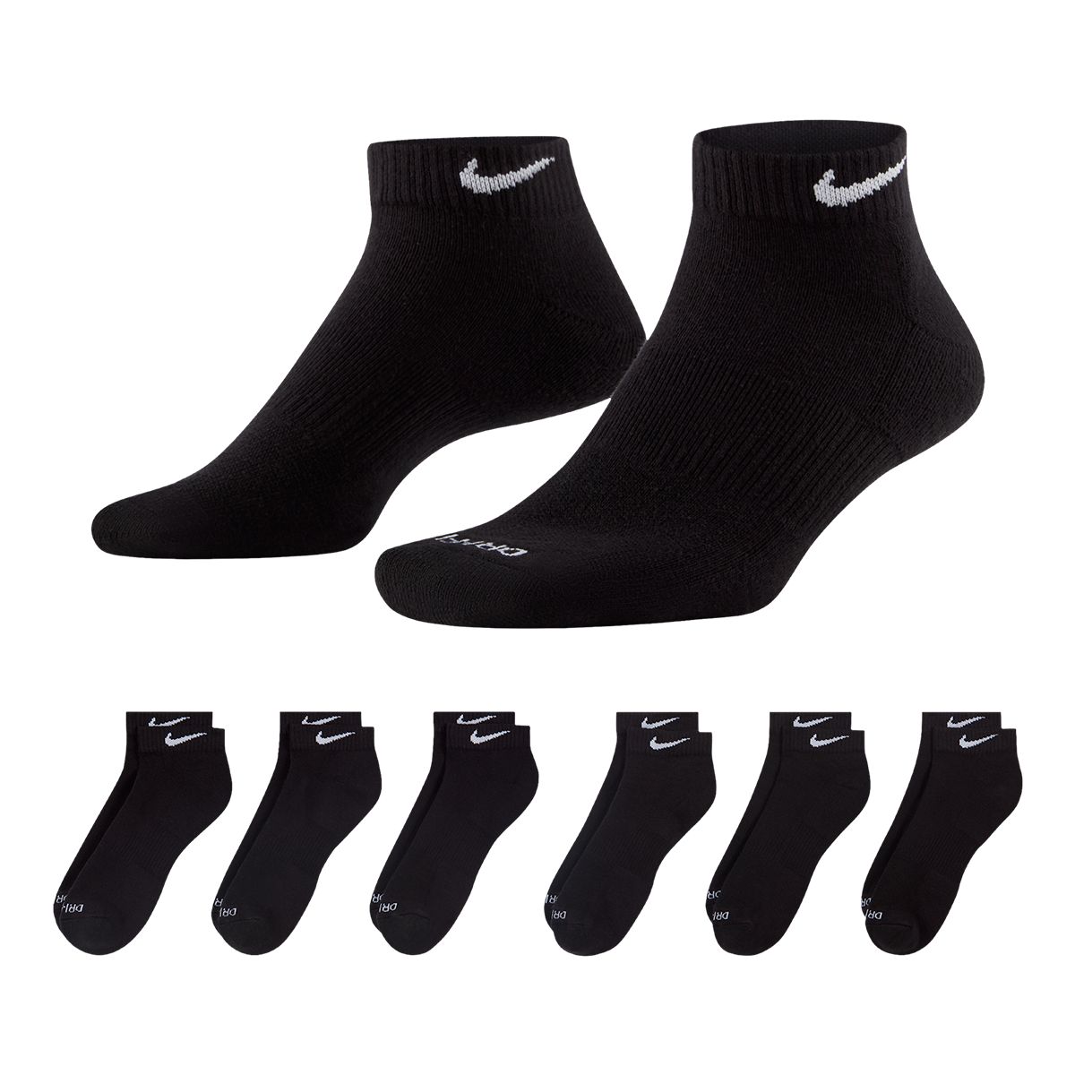 Nike Women's Everyday Plus Cushioned Athletic Low Socks, Breathable, 6 ...