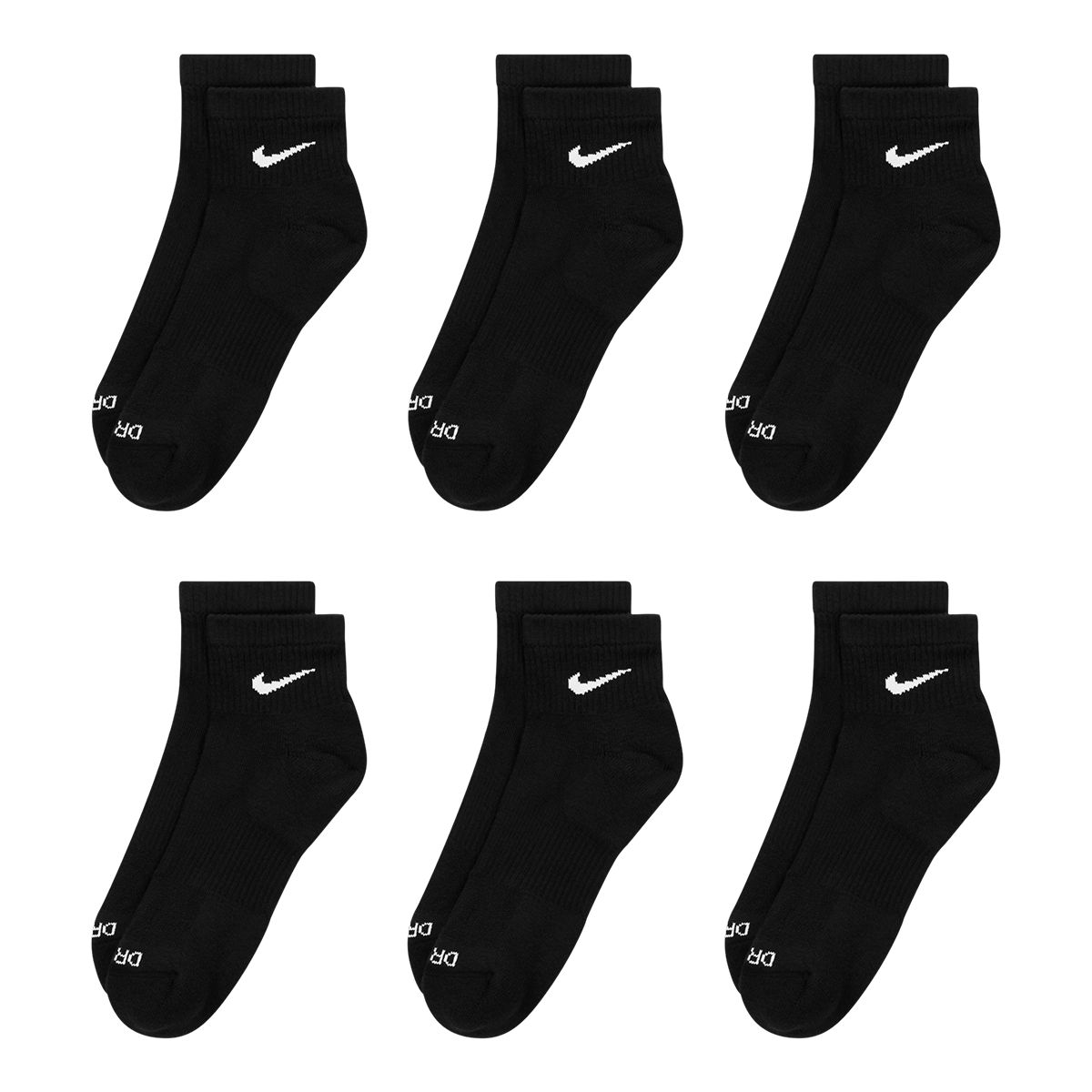 Nike Everyday Plus Cushioned Ankle Socks - 6 Pack