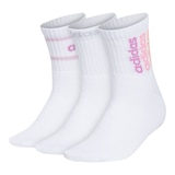 adidas Women's Sport Stripe 2 Quarter Crew Socks - 3 Pack Front_Angled_Left