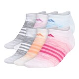 Adidas Women's Superlite Ombre No-Show Socks, Moisture-Wicking, 6-Pack Front_Angled_Left