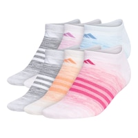 Adidas Women's Superlite Ombre No-Show Socks, Moisture-Wicking, 6-Pack Front_Angled_Left