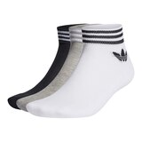 adidas Originals Women's Trefoil Ankle Socks - 3 Pack Front_Angled_Left