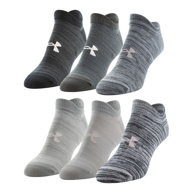 Under Armour Women's Essential No-Show Socks, Arch Support, 6-Pack