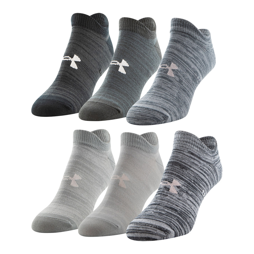 Under Armour Women's Essential NoShow Socks, Arch Support, 6Pack