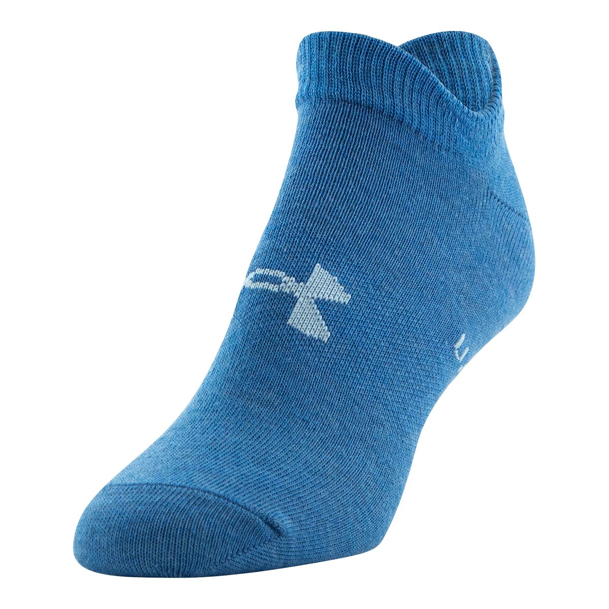 Under Armour Women's Essential No-Show Socks, Arch Support, 6-Pack