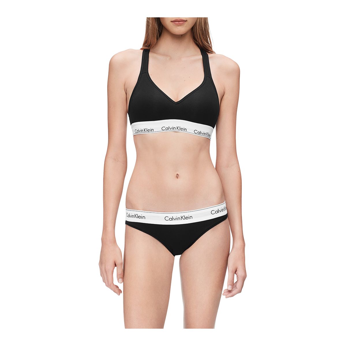 Calvin Klein Bikini Underwear Microfiber/lace Trim (Small) at   Women's Clothing store